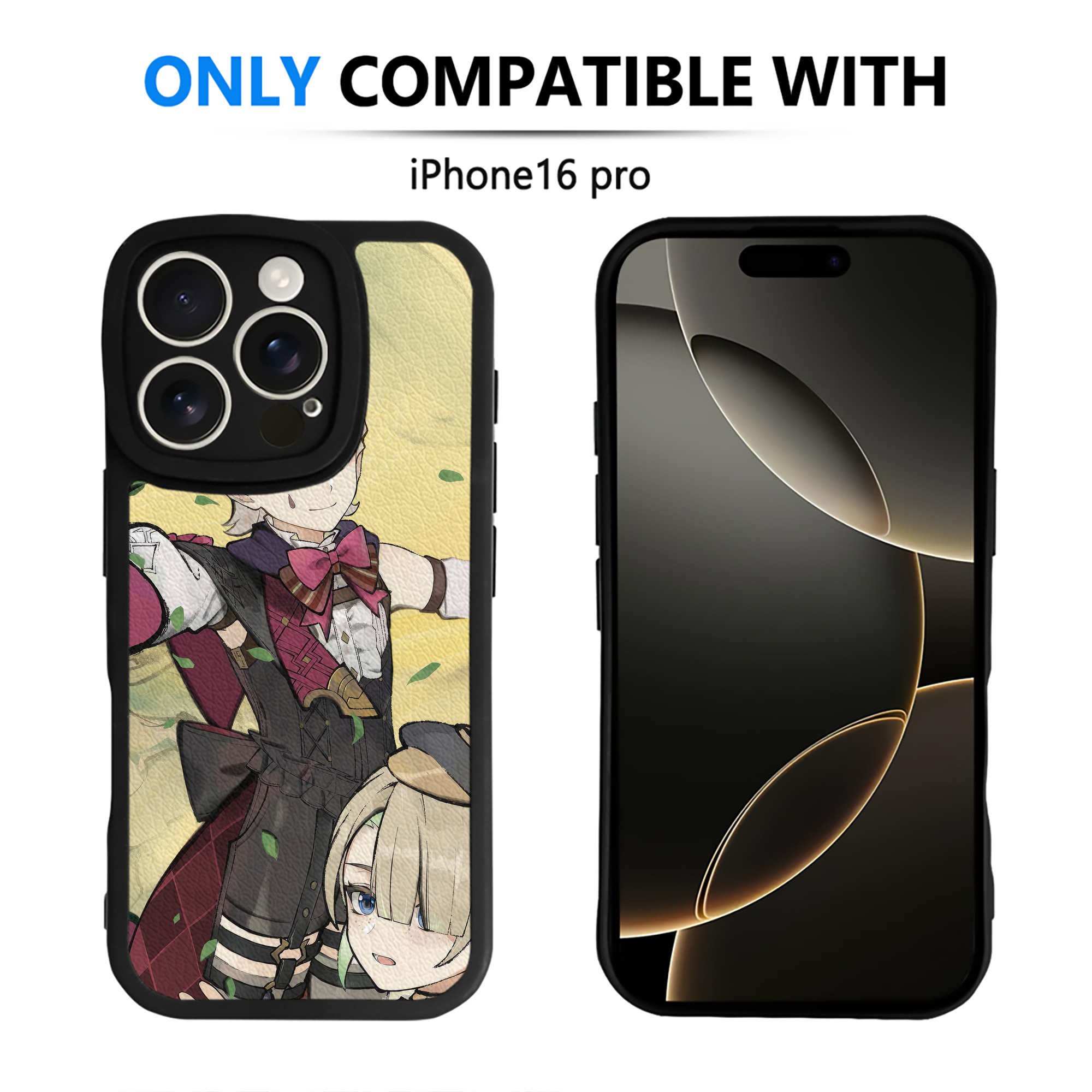 げんし神 genshin 【iPhone 16シリーズ対応】シリコンスマホケース（レザー調） 材質：シリコン